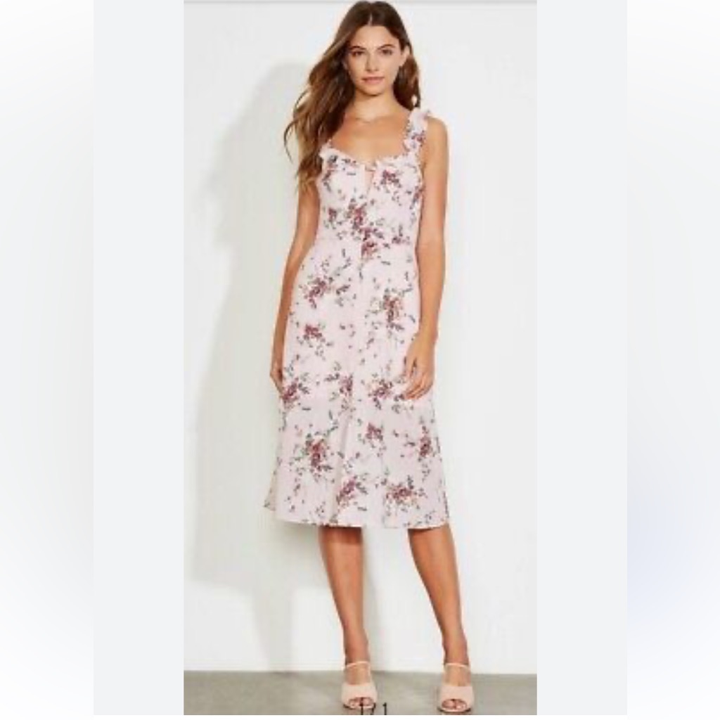 Anthropologie Ali & Jay Pink Atwater Midi Dress Pockets Size Small Floral